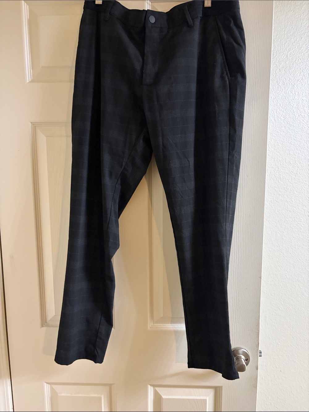 Zara Men's Black Plaid Dress Pants
